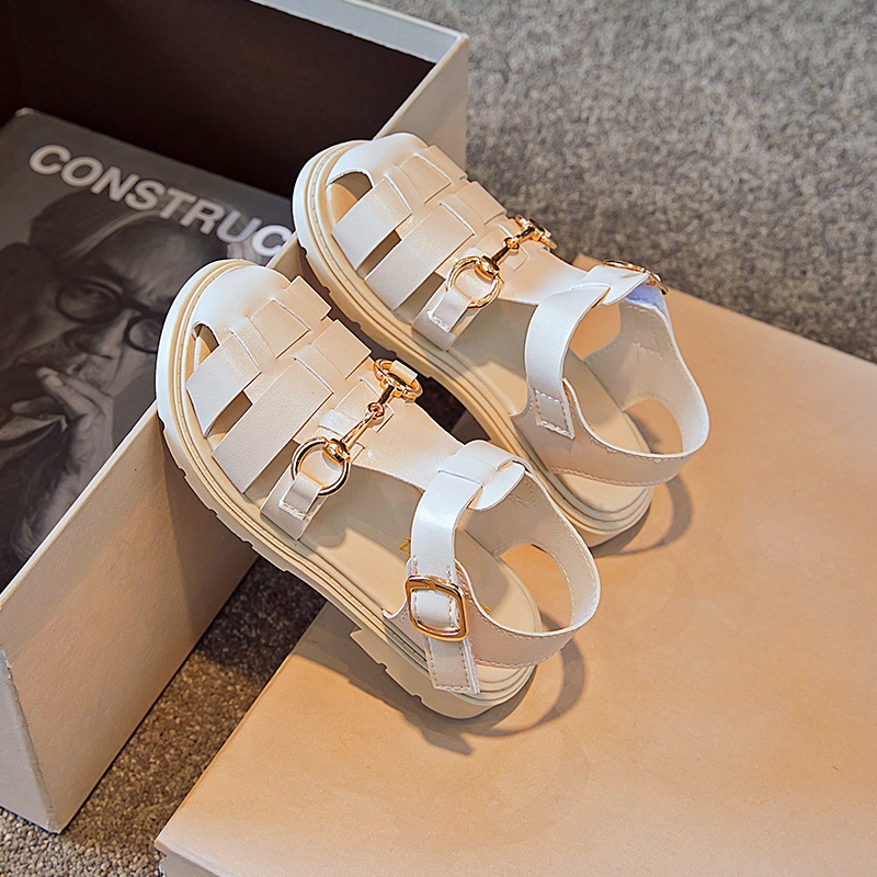 Xăng đan Màu Trơn Chống Trượt Thời Trang Hàn Quốc Cho Trẻ Em 3-16 Tuổi