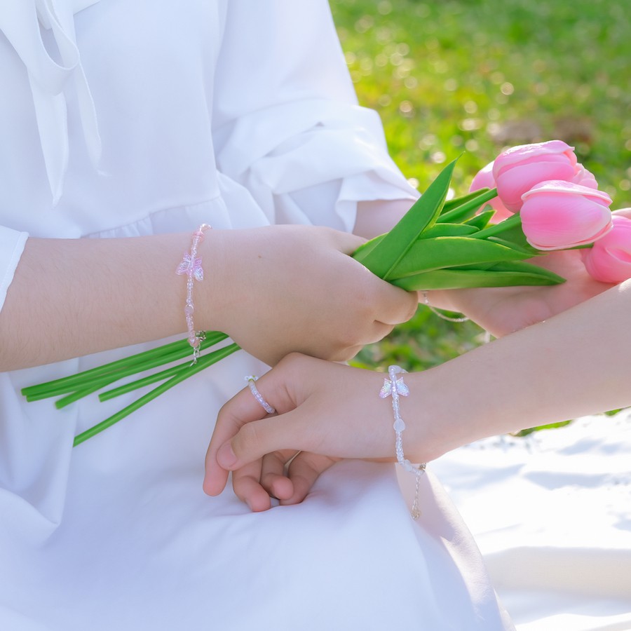 BUTTERFLY BRACELET BEADS vòng tay hạt cườm hình butterfly xinh xắn