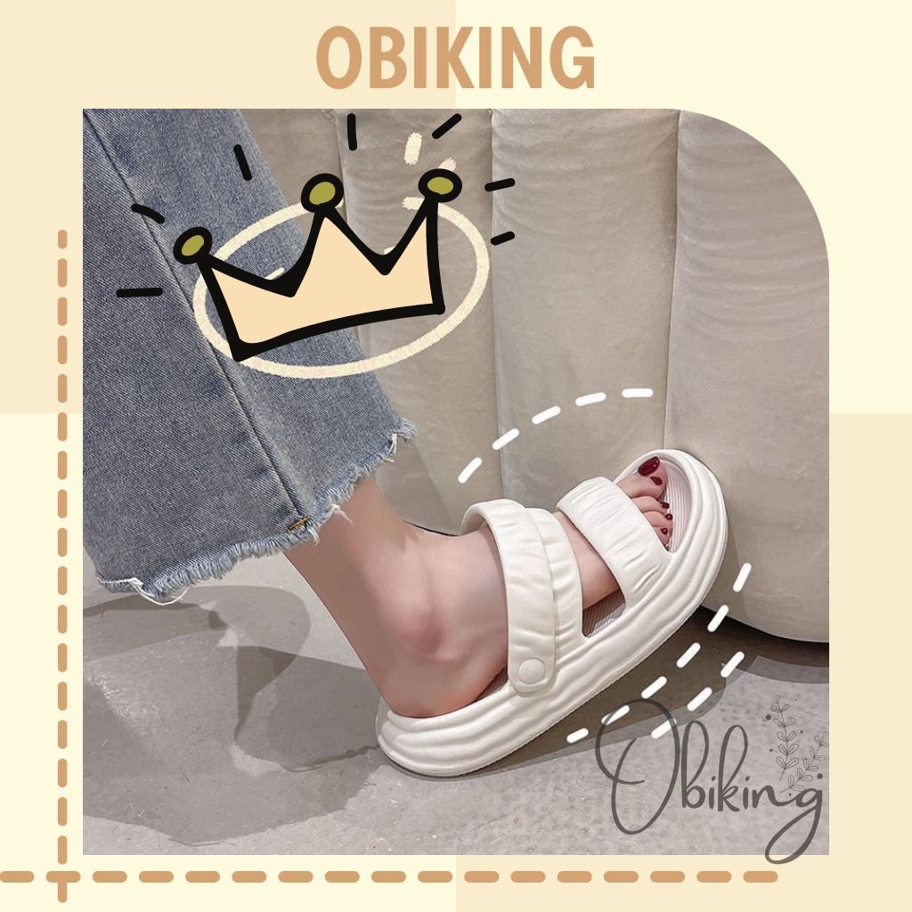 Dép sandal nhún bánh mì đế cao, dép quai hậu nữ đi học đi chơi siêu êm