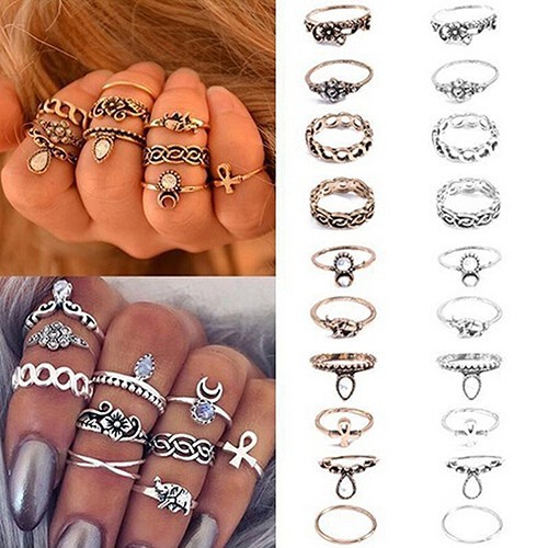 Nhẫn thời trang bằn hợp kim mạ bạc đính hạt đầy sang trọng dánh cho nữ