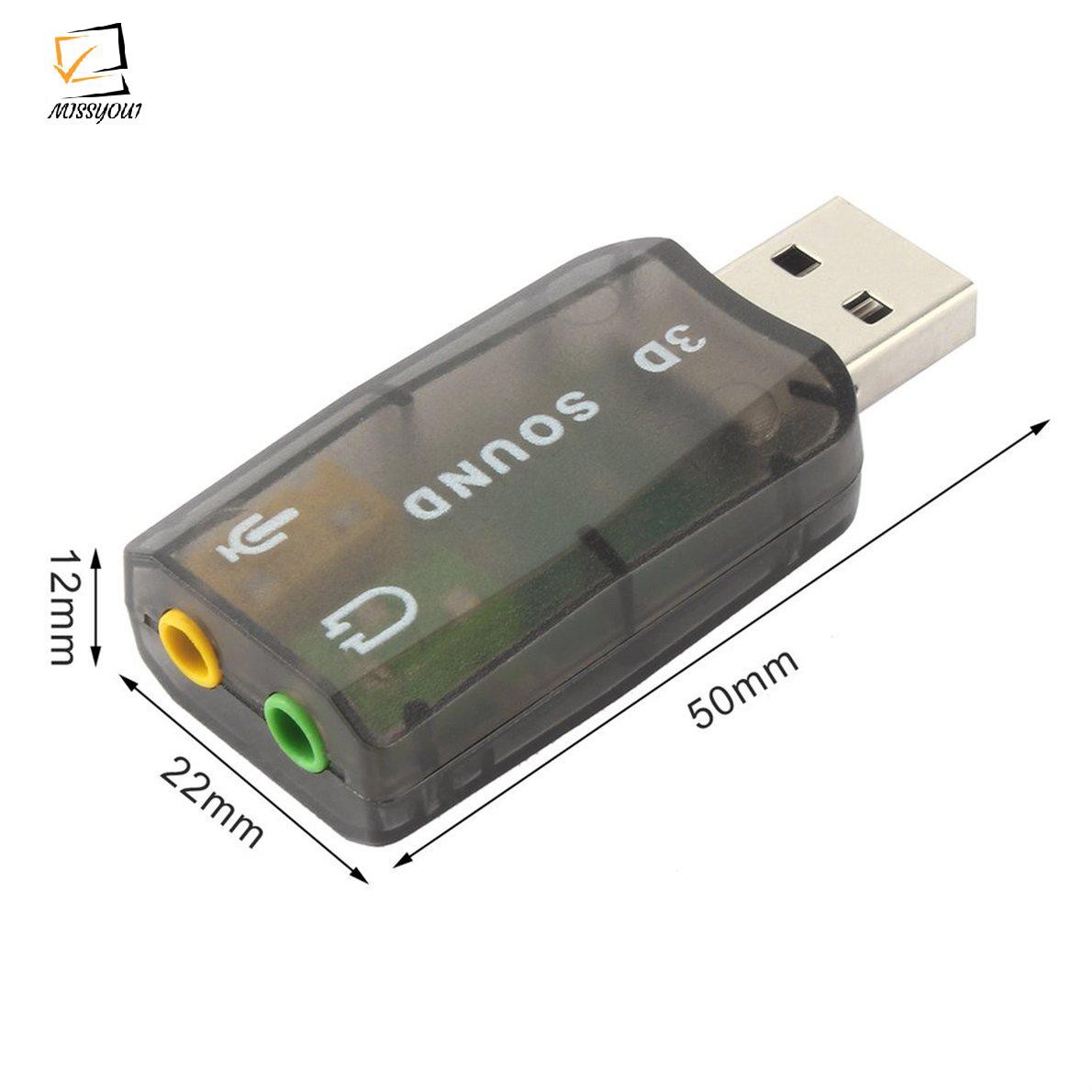 Giắc Cắm Chuyển Đổi Tai Nghe/ Micro Cổng Usb 2.0 Chuyên Dùng