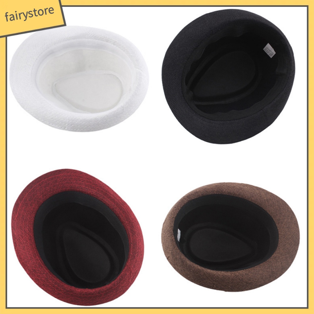 Mũ rộng vành màu trơn thanh lịch cho nam