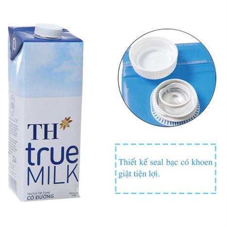 Thùng 12 hộp sữa tươi tiệt trùng ít đường TH true MILK hộp 1 lít