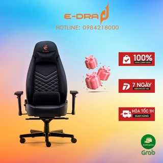 Ghế gaming da thật big boss e-dra egc2021 lux - hàng cao cấp - ngả 180 độ - chân nhôm - đệm đúc nguyên khối