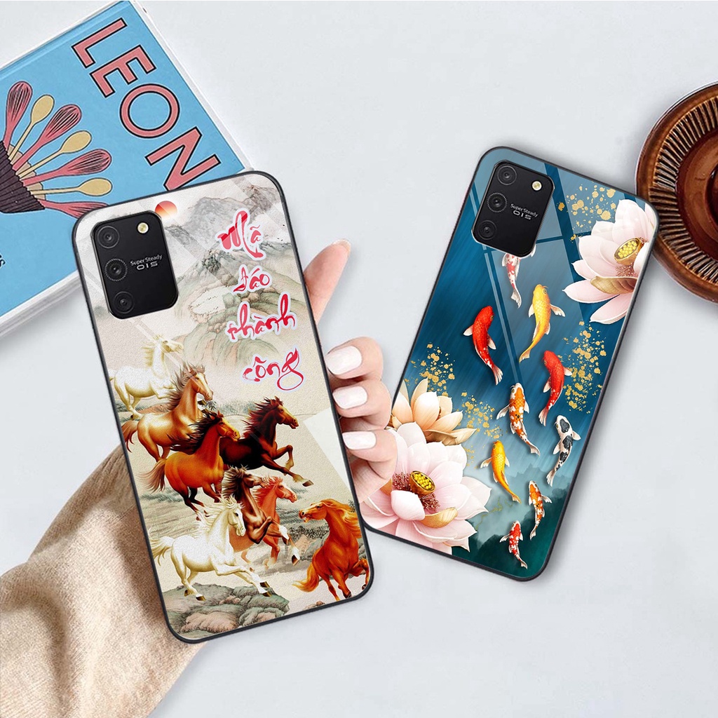 Ốp lưng KÍNH Samsung Galaxy S10 LITE in hình 3D TÀI LỘC-TÂM AN -MÃ ĐÁO