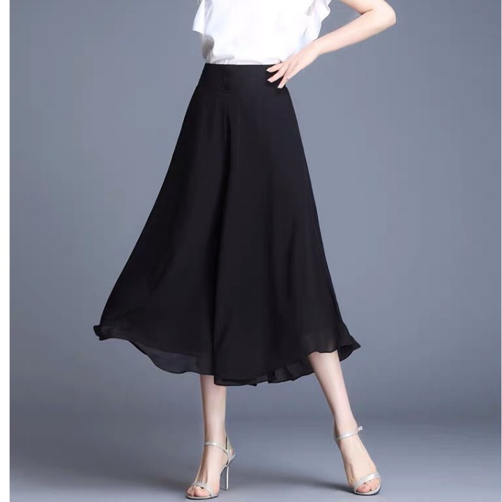 Quần ống rộng giả váy lưng cao  - đủ các size, form dáng chuẩn thích hợp mặc đi làm, dạo phố