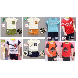 Combo 5 bộ bé trai Cotton 4c