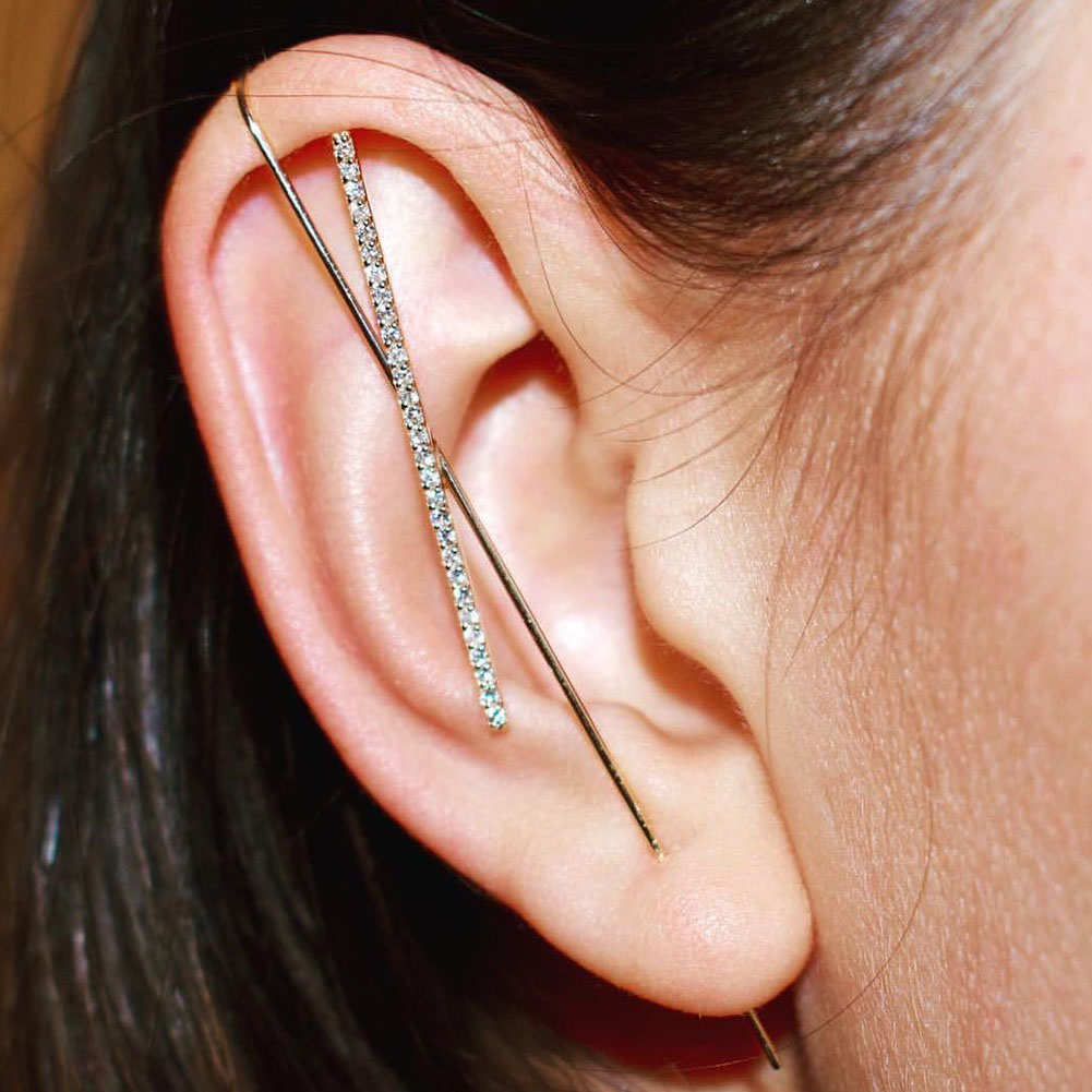 Khuyên tai dạng xỏ kẹp móc lạ mắt quyến rũ cho nữ
