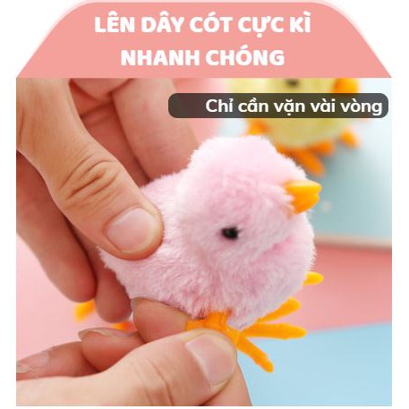 Đàn Gà Con Nhảy Lon Ton - Set 10 Đồ Chơi Con Gà Vặn Dây Cót Biết Nhảy Cho Bé Con