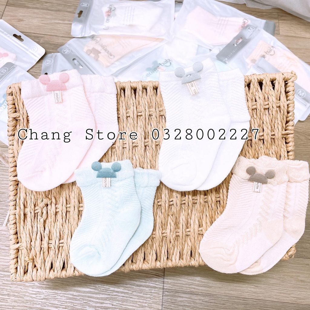 Tất Chân/ Vớ Chân Cao Cổ Cho Bé Từ Sơ Sinh đến 3 Tháng