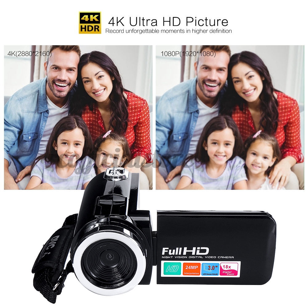 Máy Quay Phim 1080 Hd 24mp Màn Hình Cảm Ứng Dv Tf | BigBuy360 - bigbuy360.vn