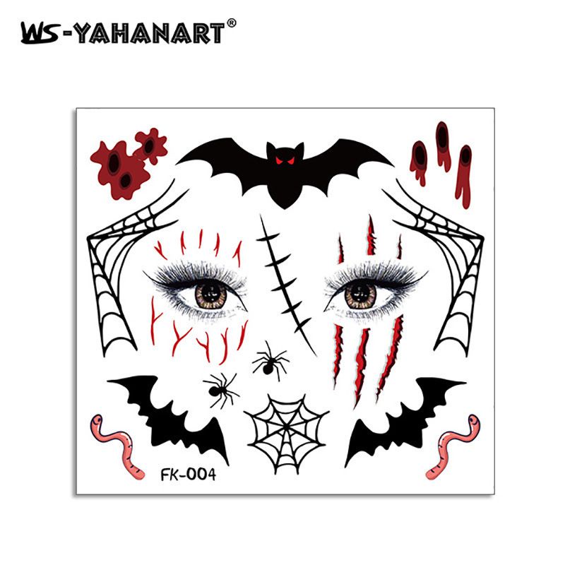 HÌNH XĂM KIỂU DÁNG THỜI TRANG PHONG CÁCH HALOWEEN NỔI BẬT CÁ TÍNH 222HX004
