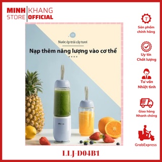 Máy Xay Sinh Tố Bear LLJ-D04B1 Công Suất 150W, Chất Liệu Nhựa Tritan Cao Cấp, Tích Hợp 2 Cốc Xay 350ML Bảo Hành 12 Tháng