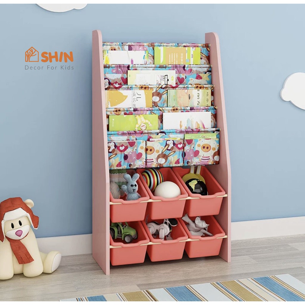 Kệ sách vải giá để sách trẻ em