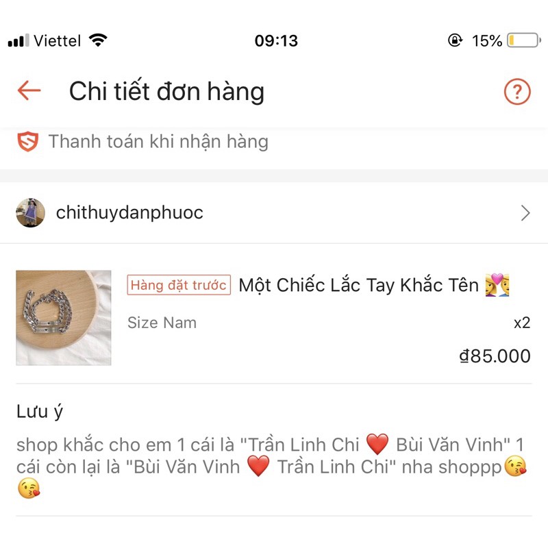 Lắc Tay Khắc Tên (1 chiếc) 💑