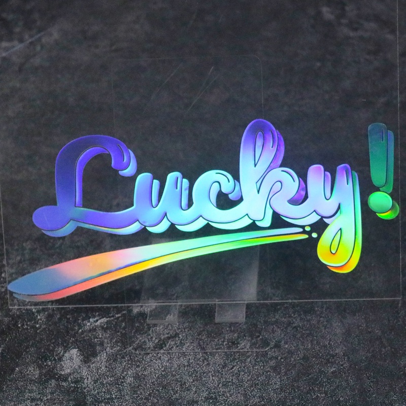 May mắn Tia laze Xe ô tô Nhãn dán Không thấm nước Chữ cái đề can Kính chắn gió Xe máy Trang trí Hình dán