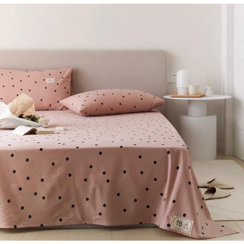 shinbedding_ Set Ga Gối Cotton 100% Mềm Mát Thấm Hút Tốt