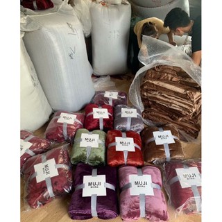 Chăn lông thỏ muji nhiều mẫu