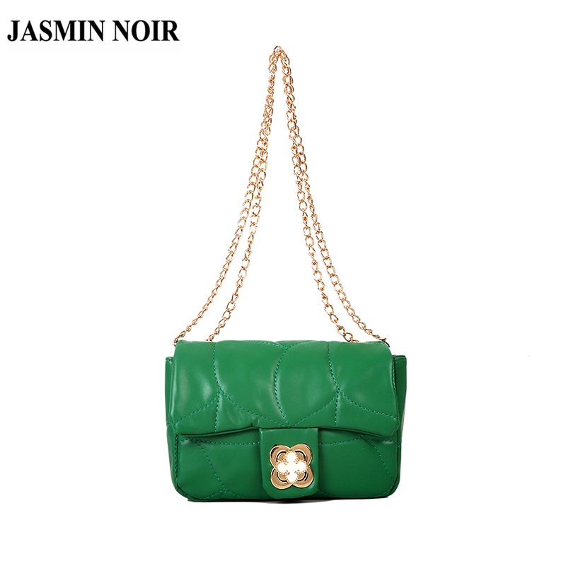 Túi Đeo JASMIN NOIR Chéo Da PU Phối Dây Xích Thời Trang Nữ