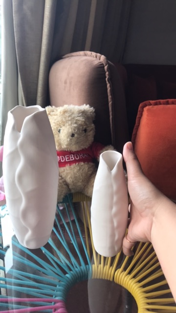 Bình bông sứ trắng