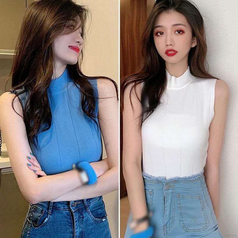 Áo Len Cổ Lọ Không Tay Màu Trơn Thời Trang Cho Nữ | BigBuy360 - bigbuy360.vn