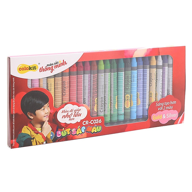 Sáp màu Jumbo CR-C036 24 màu - Thiên Long - Ndbooks