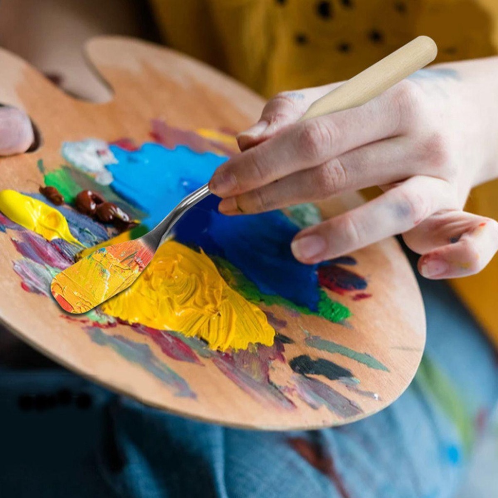 Muỗng Trộn Kem Bằng Inox Cán Gỗ Tiện Dụng