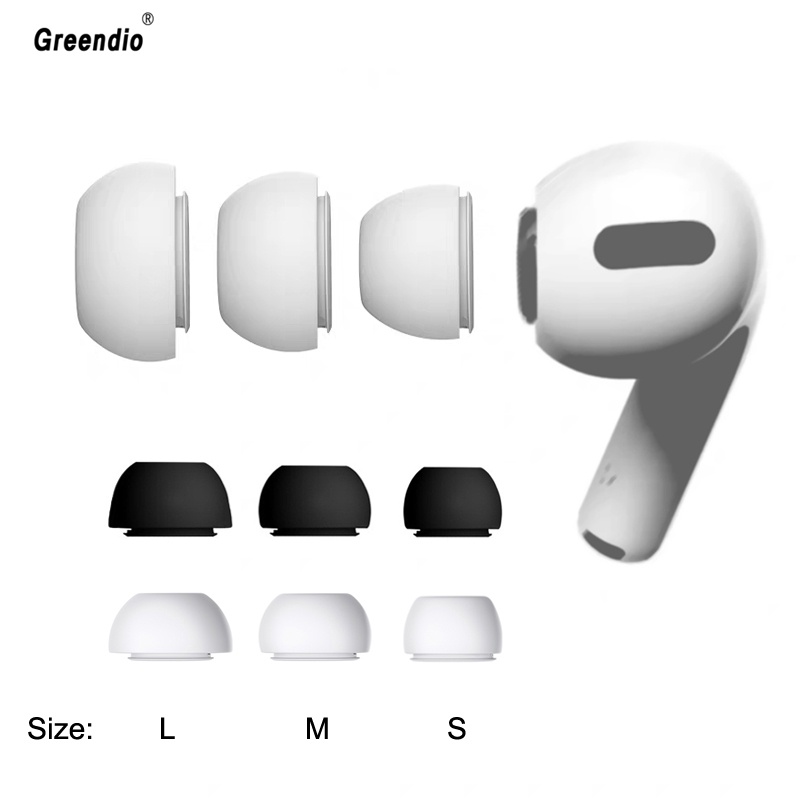 Bộ 3 Nút Bọc Đầu Tai Nghe Bằng Silicon Mềm Kích Thước s Cho apple airpods pro