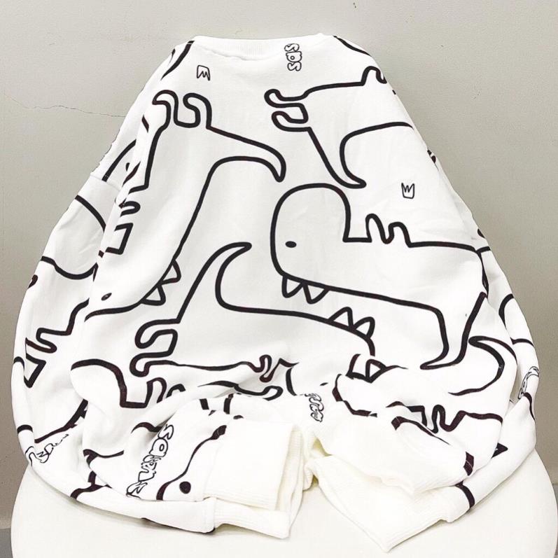 Áo Nỉ Sweater Nỉ Ngoại Khủng Long Unisex Nam Nữ Phong Cách Ulzzang