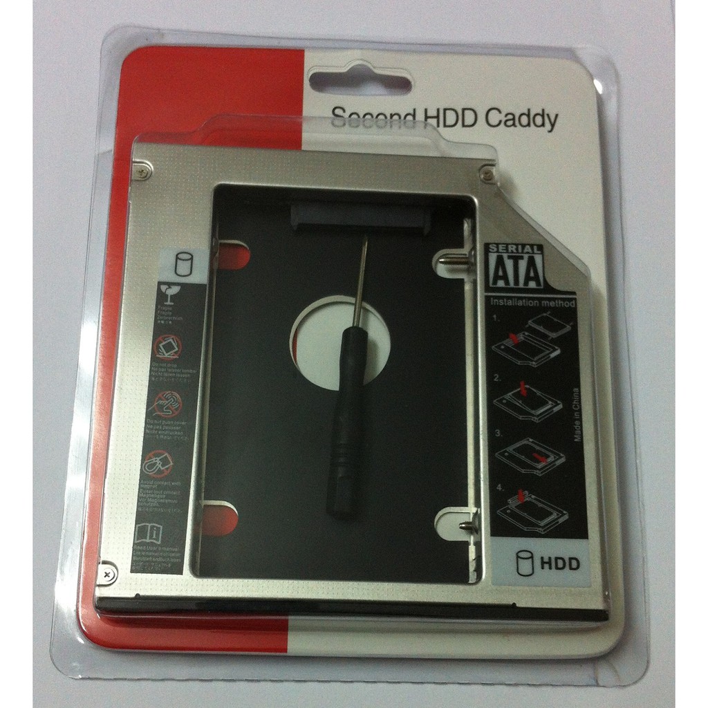 Caddy Bay SATA 3.0 9.5mm gắn thêm ổ cứng HDD SSD cho Laptop qua cổng DVD