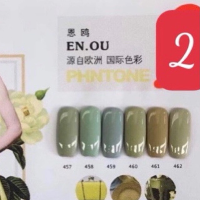 Sét sơn enou chai lẻ (số thẻ màu tương ứng với bảng màu minh hoạ)