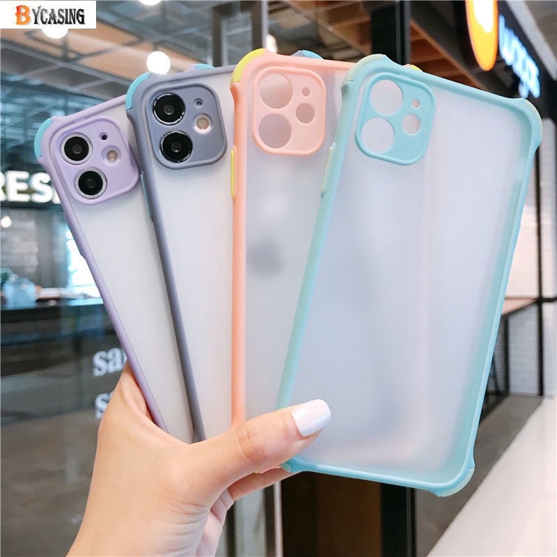 Ốp điện thoại trong suốt mặt nhám có đệm khí chống sốc cho iPhone 11 Pro Max iPhone 7 8 6 6S Plus iPhone XR XS Max