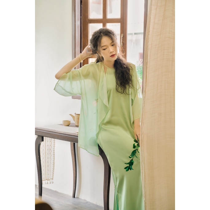 Sumire Store Áo khoác Hoa Thanh - Xanh cốm