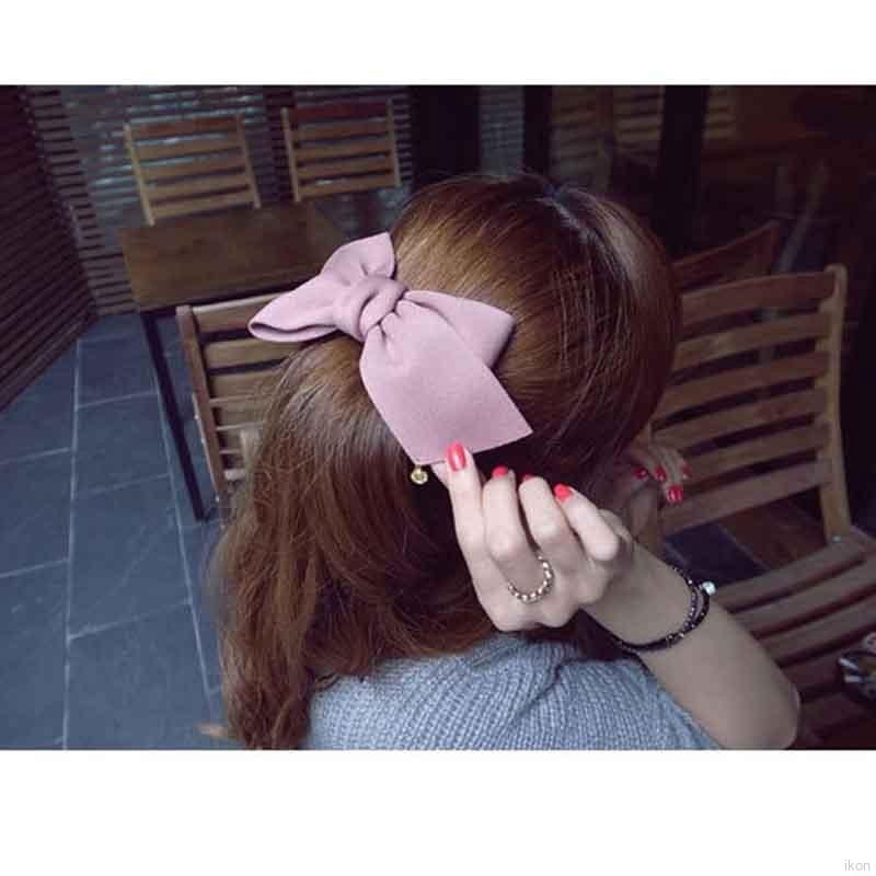 Kẹp tóc đính nơ vải xinh xắn cho nữ