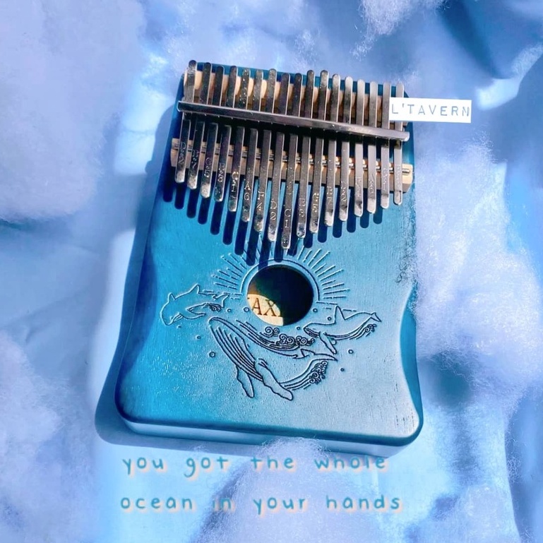 Đàn Kalimba gỗ 17 phím cá voi chính hãng cao cấp freeship