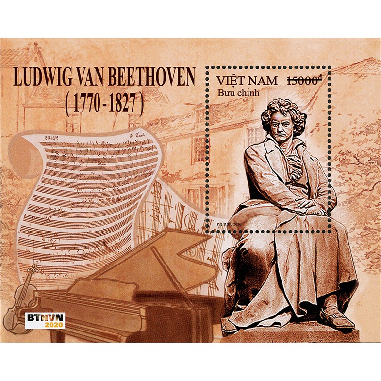 Tem sưu tập MS 1139 Block Tem Việt Nam Ludwig van Beethoven 2020