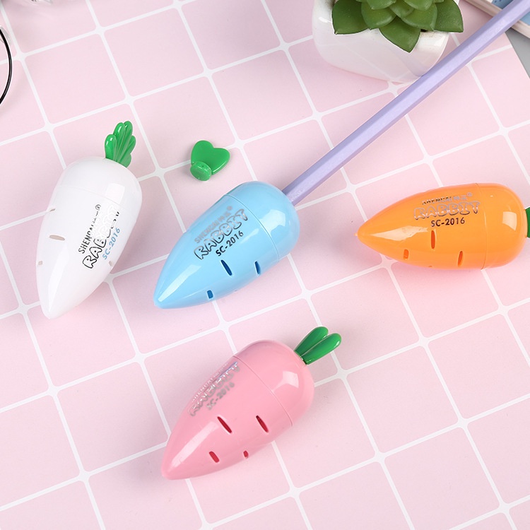 Gọt bút chì hình củ cà rốt nhiều màu dễ thương