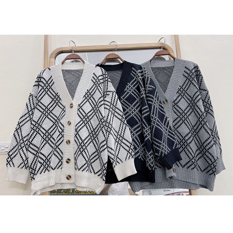 Áo Khoác Cardigan Len Chéo Hàng Quảng Châu M0108