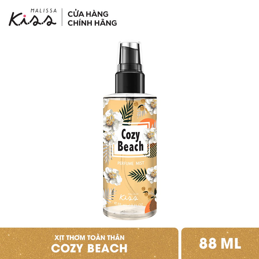 Bộ Đôi Hoàn Hảo Malissa Kiss Body Lotion 226g &amp; Body Mist hương Cozy Beach 88ml