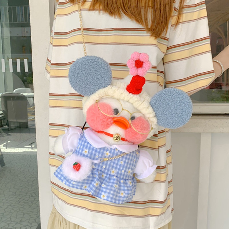 Túi Đeo Chéo Hình Vịt Nhồi Bông Xinh Xắn Dành Cho Nữ