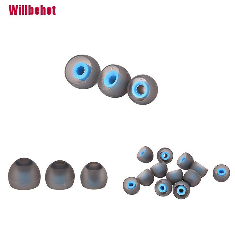 [Willbehot] 3Pairs Replacement Ear Tips Earbud Bluetooth Heaphone General Blue [Hot]