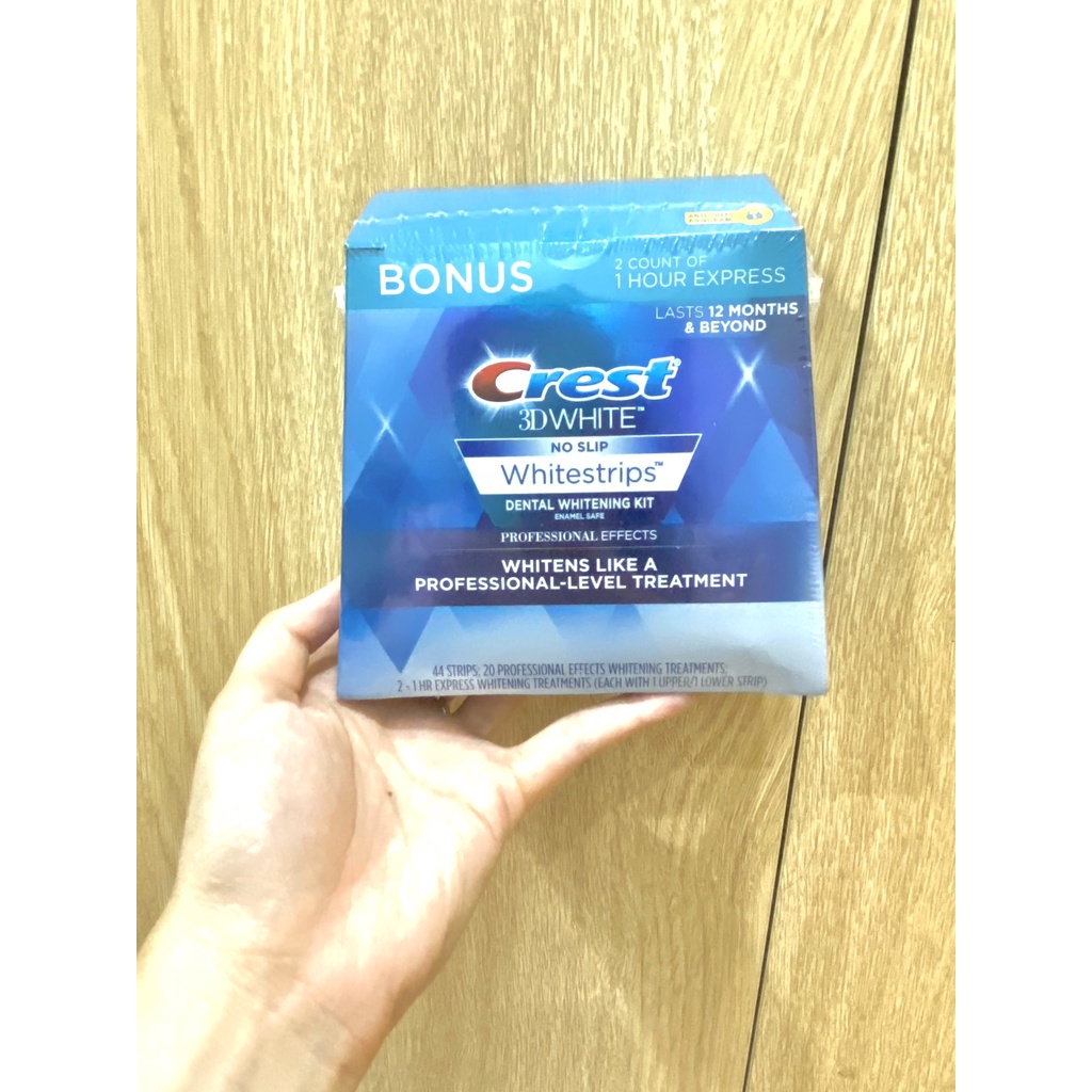 Miếng trắng răng Crest 3D whitestrips Professional tách lẻ