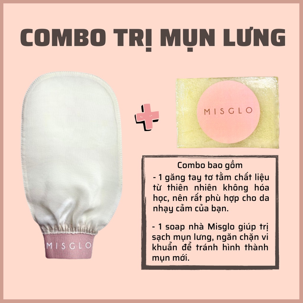 [Hiệu Quả] Găng Tay Tẩy Da Chết Cao Cấp MISGLO Chính Hãng Turkish Raw Cocoon Silk 100%