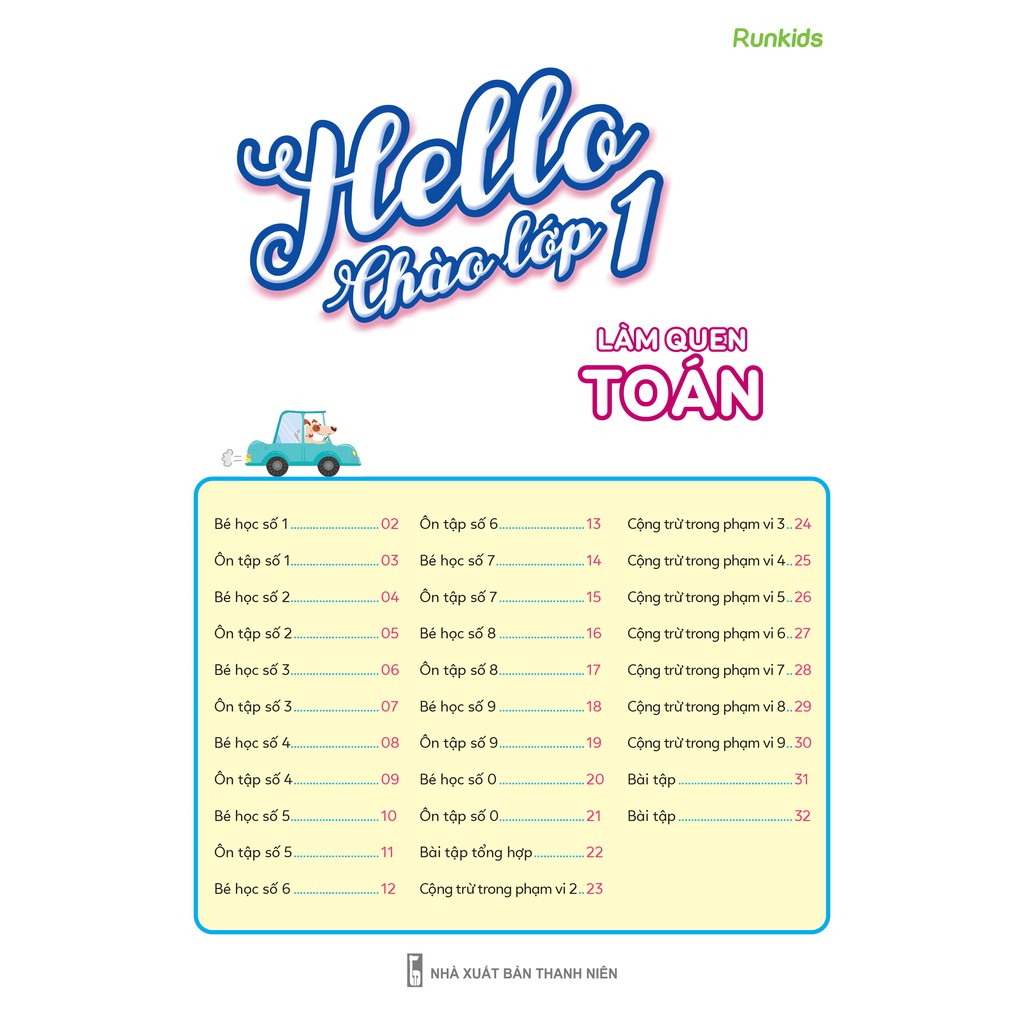 Sách Hello Chào lớp 1 – Làm quen Toán (Tặng khóa học tiếng anh online) (Tặng khóa học tiếng anh online) - MGB