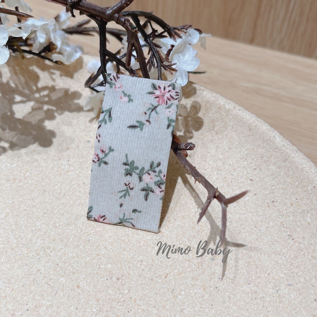 Kẹp tóc bọc vải kiểu dáng vintage cho bé Mimo Baby KT15