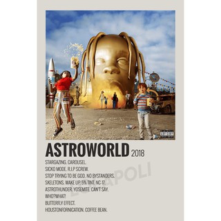 Tấm áp phích in hình Astroworld Album Travis Scott 
