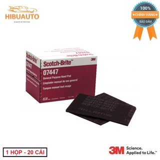 1 Hộp 20 Miếng Nhám Scotch Brite 3M 07447