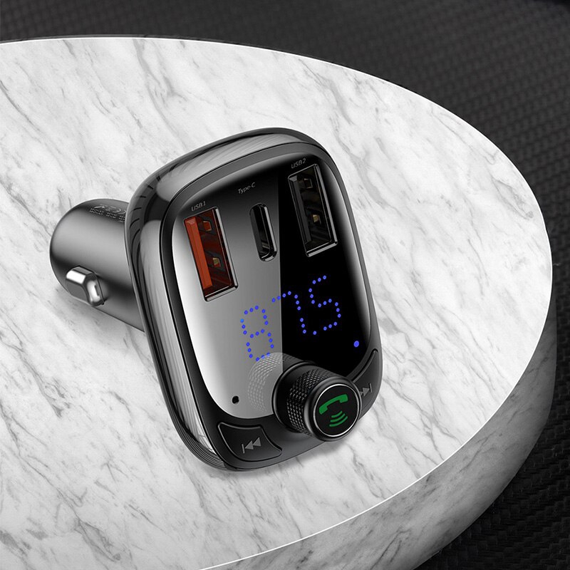 Tẩu Sạc Baseus Bluetooth 5.0 Tốc Độ Nhanh 3.0 Cho Xe Hơi