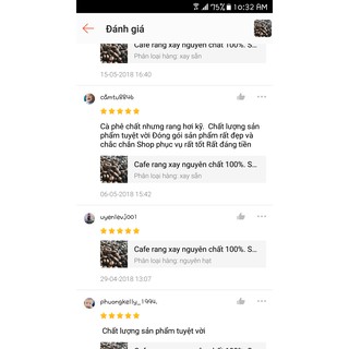 CAFE RANG XAY NGUYÊN CHẤT DÒNG ROBUSTA