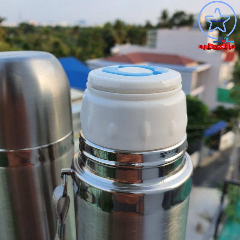 Bình Giữ Nhiệt Inox 500ml Có Dây Xách - Khắc Logo Theo Yêu Cầu